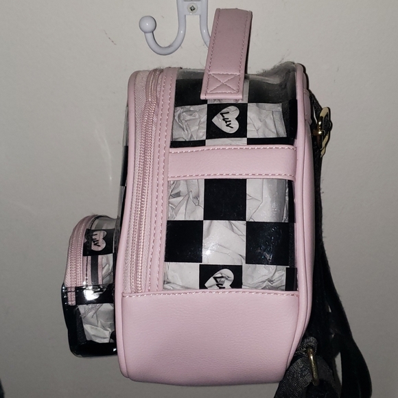 Betsey Johnson clear mini hearts backpack - Picture 2 of 4